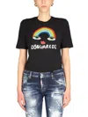 Dsquared2 Dsquared Women Rainbow Renny T-shirt In Black