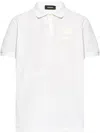 Dsquared2 Raised-logo Cotton Polo Shirt In White