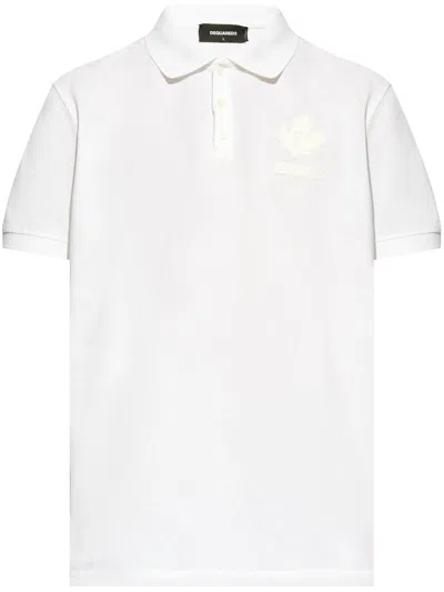 DSQUARED2 RAISED-LOGO COTTON POLO SHIRT