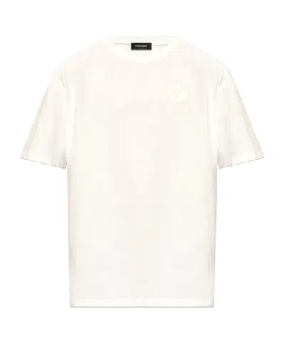 Dsquared2 Raised-logo Cotton T-shirt In White