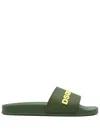 Dsquared2 Raised-logo Slides In Green