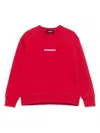 Dsquared2 Raised-logo Sweatshirt In Red