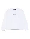 Dsquared2 Raised-logo Sweatshirt In Weiss