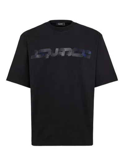 Dsquared2 Raised-print T-shirt In Black