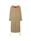 Dsquared2 Raw-cut Washed-effect Parka Coat In Neutral