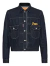 Dsquared2 Rebel Denim Jacket In Blue