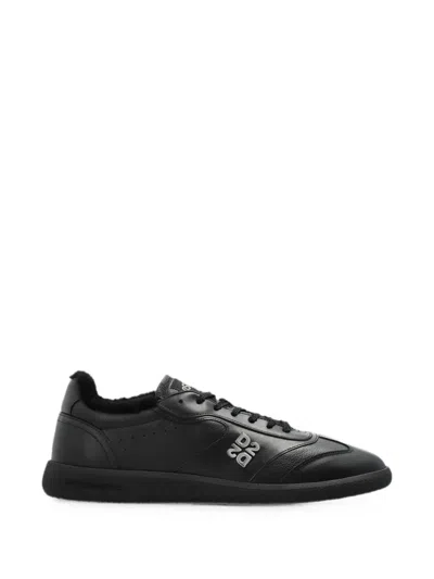Dsquared2 Rebel Fur-lined Sneakers In Black