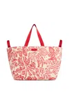 Dsquared2 Printed Canvas Shopping Bag In Red