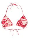 Dsquared2 Rebel Hibiscus Triangle Bikinis In White