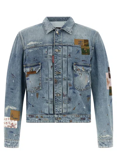 Dsquared2 Rebel Puffer Jackets Blue