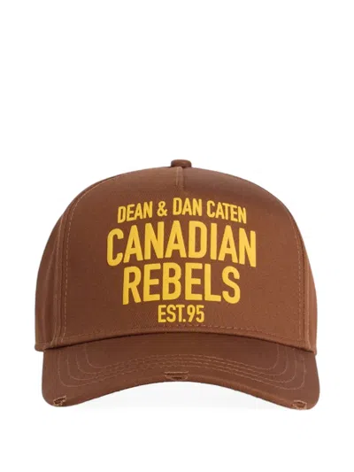 Dsquared2 Rebels Baseball Cap In Brown