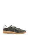 Dsquared2 Rebels Cracked-effect Sneakers In Black
