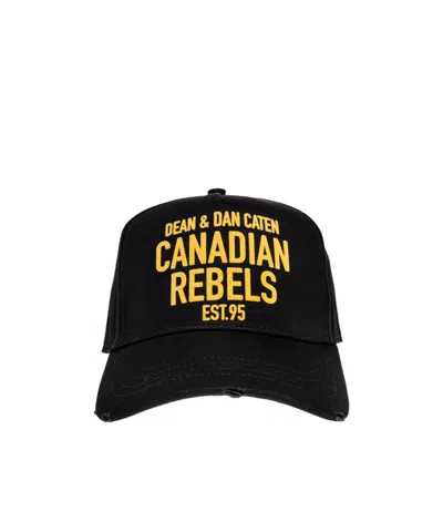 Dsquared2 Rebels Curved Peak Baseball Cap In Blue