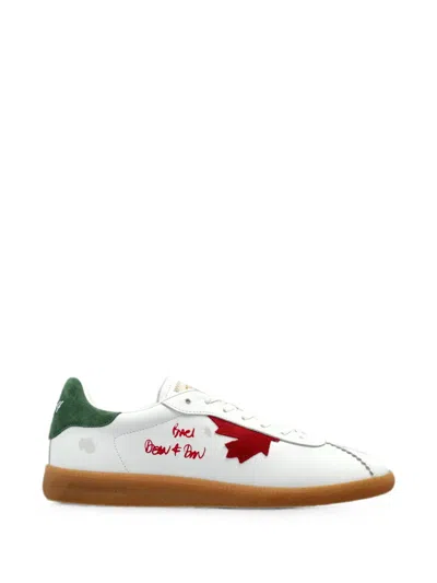 Dsquared2 Rebels Maple-leaf Embroidered Low-top Sneakers In Multi