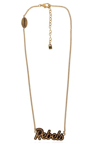 Dsquared2 Rebels Pendant Necklace In Gold