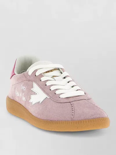 Dsquared2 Rebels Sneakers Contrast Heel Tab Embroidery In Pink