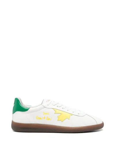 Dsquared2 Rebels Striped Sneakers In White