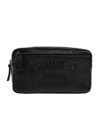Dsquared2 Rebels Wash Bag In Black