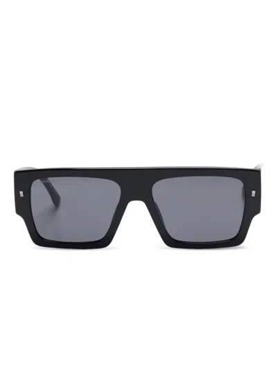 Dsquared2 Rectangle Frame Sunglasses In Black