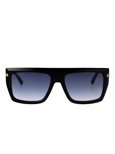 Dsquared2 Rectangle-frame Sunglasses In Black