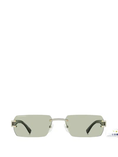 Dsquared2 Rectangle-frame Sunglasses In Silver