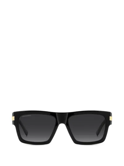 Dsquared2 Rectangle-frame Sunglasses In Black