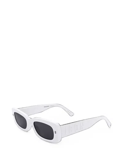Dsquared2 Rectangle-frame Sunglasses In White