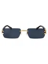 Dsquared2 Rectangular Sunglasses D2 0189/s J5 G In Gold