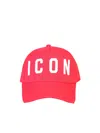 DSQUARED2 RED AND WHITE ICON HAT