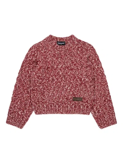 DSQUARED2 RED CARDIGAN DSQUARED KIDS