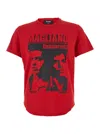 Dsquared2 D2 X Magliano Red Crewneck T-shirt With Maxi Print On The Front In Cotton Man In Red