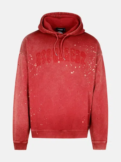 Dsquared2 Red Cotton Sweatshirt