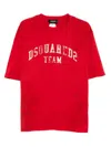 Dsquared2 Crew Neck T-shirt With Print In Red