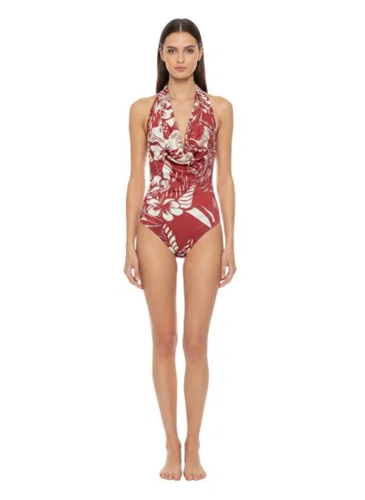 Dsquared2 Red Floral Swimwear