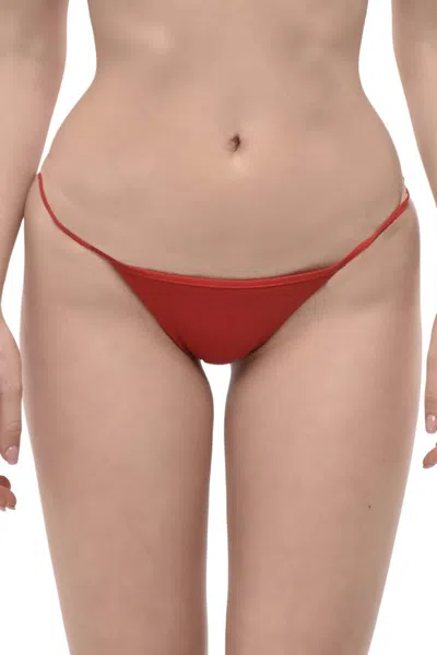 Dsquared2 Red Logo Bikini Bottom Swimwear In Brown