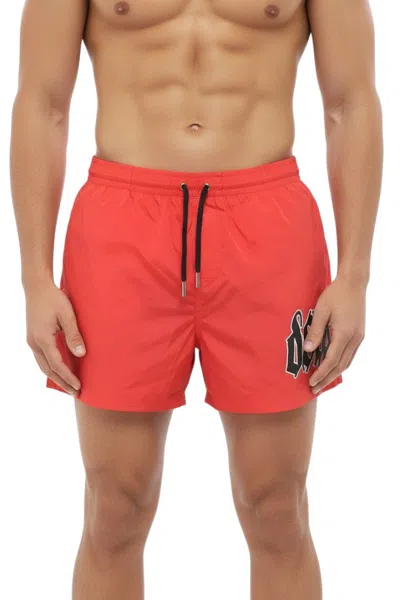 Dsquared2 Red Logo Swim Shorts