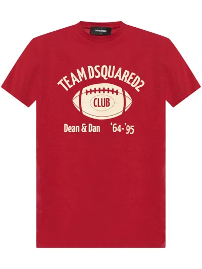 DSQUARED2 RED LOGO T-SHIRT