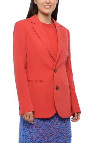 DSQUARED2 RED NOTCHED LAPEL BLAZER
