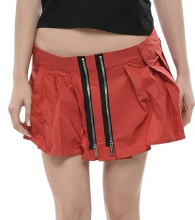 Dsquared2 Red Pleated Mini Skirt