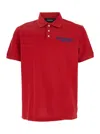 Dsquared2 Red Polo Shirt With Embroidered Logo On The Front In Cotton Man In Red
