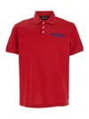 Dsquared2 Red Polo Shirt With Embroidered Logo On The Front In Cotton Man In Red