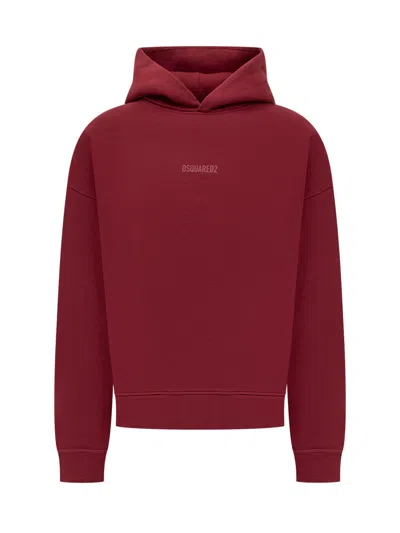 Dsquared2 Red Solid Hood Sweatshirt