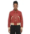 Dsquared2 Red Solid Shirt Collar Jacket In Red