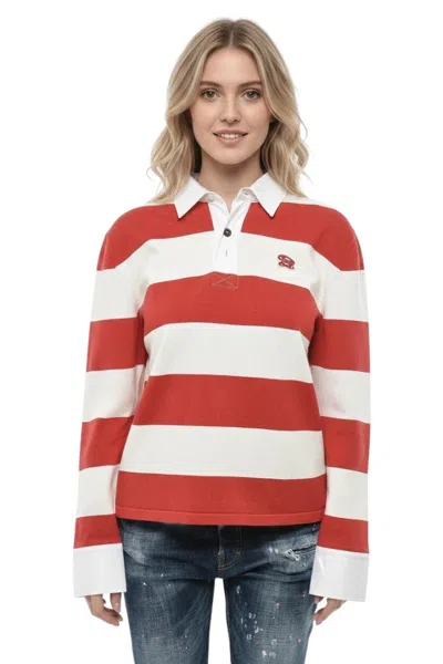 Dsquared2 Red Stripes Shirt Collar Jumper