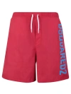 DSQUARED2 RED TECHNICOLOR SWIM SHORTS