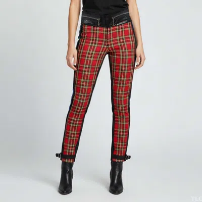 Pre-owned Dsquared2 Red/blue Tartan & Denim Denise Fit Jeans S/waist 30"