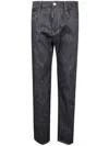 Dsquared2 Belted Contrast Stitched Five-pocket Trousers In Gray