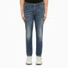 Dsquared2 Regular Blue Washed Denim Jeans In Black