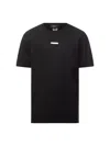 Dsquared2 Dsquared Man Black Cotton T-shirt In Black