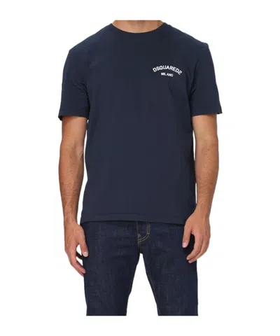 Dsquared2 Short Sleeve T-shirt In Blue